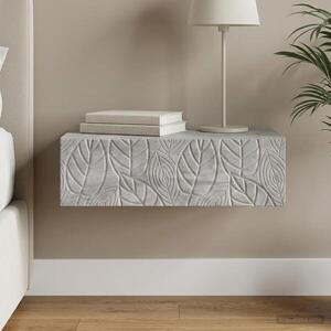 Imagine vidaXL Masă laterală montată pe perete 87, 5 x 34, 5 x 17 cm Gri Beton