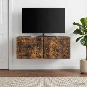 Imagine vidaXL Oglindă TV montată pe perete 59, 5 x 41 x 30 cm Stejar fumuriu