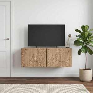 Imagine vidaXL Oglindă TV montată pe perete 59, 5 x 41 x 30 cm Stejar Artizanal