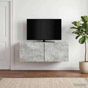 Imagine vidaXL Oglindă TV montată pe perete 98 x 41 x 30 cm Gri Beton