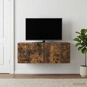 Imagine vidaXL Oglindă TV montată pe perete 98 x 41 x 30 cm Stejar fumuriu