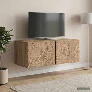 Imagine vidaXL Oglindă TV montată pe perete 98 x 41 x 30 cm Stejar Artizanal
