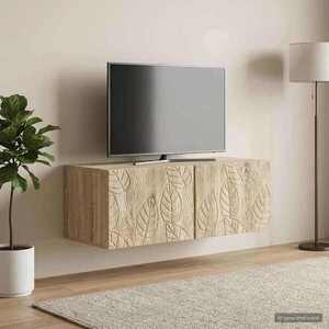 Imagine vidaXL Oglindă TV montată pe perete 59, 5 x 31 cm Stejar Sonoma
