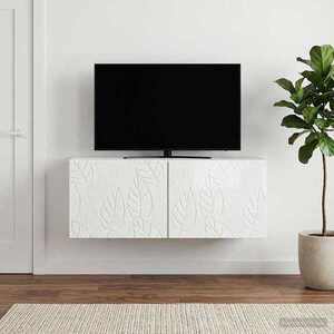 Imagine vidaXL Oglindă TV montată pe perete 59, 5 x 31 cm Alb foarte lucios