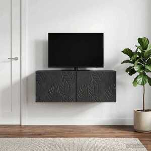 Imagine vidaXL Oglindă TV montată pe perete 78, 5 x 31 cm Negru Lemn prelucrat
