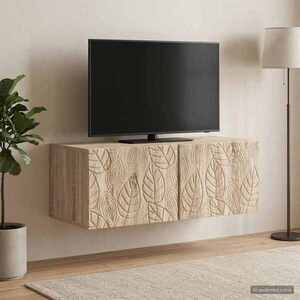 Imagine vidaXL Oglindă TV montată pe perete 78, 5 x 31 cm Stejar Sonoma