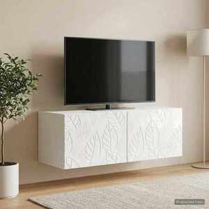 Imagine vidaXL Oglindă TV montată pe perete 78, 5 x 31 cm Alb foarte lucios