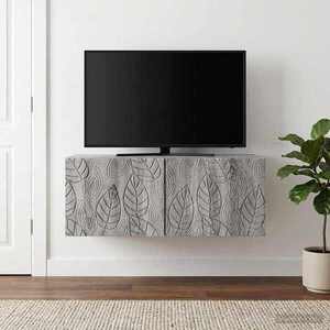 Imagine vidaXL Oglindă TV montată pe perete 98 x 31 cm Sonoma gri