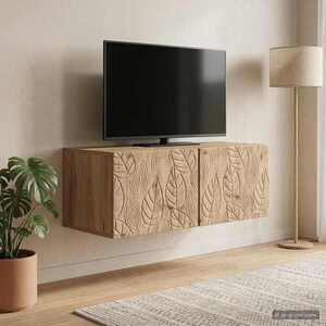 Imagine vidaXL Oglindă TV montată pe perete 98 x 31 cm Stejar Artizanal