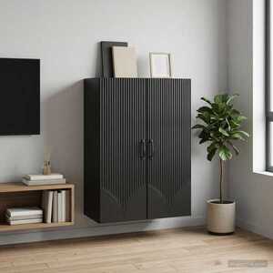 Imagine vidaXL Dulap montat pe perete 66 x 34, 5 x 90 cm Lemn prelucrat Negru