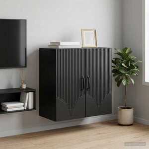 Imagine vidaXL Dulap montat pe perete 59 x 31 x 60 cm Lemn prelucrat Negru