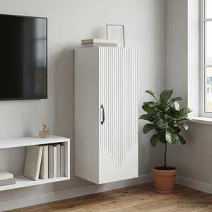 Imagine vidaXL Dulap montat pe perete Alb 33 x 34, 5 x 90 cm Lemn prelucrat