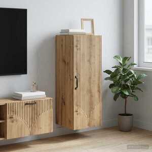 Imagine vidaXL Dulap montat pe perete 33 x 34, 5 x 90 cm Lemn prelucrat