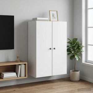 Imagine vidaXL Dulap montat pe perete Alb 66 x 34, 5 x 90 cm Lemn prelucrat