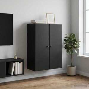 Imagine vidaXL Dulap montat pe perete 66 x 34, 5 x 90 cm Lemn prelucrat Negru
