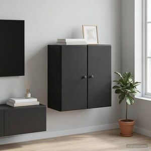 Imagine vidaXL Dulap montat pe perete 59 x 31 x 60 cm Lemn prelucrat Negru