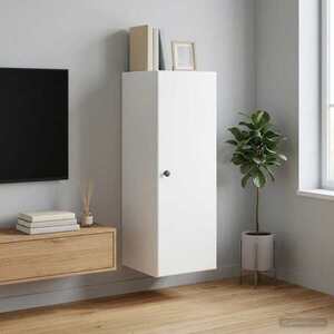 Imagine vidaXL Dulap montat pe perete Alb 33 x 34, 5 x 90 cm Lemn prelucrat