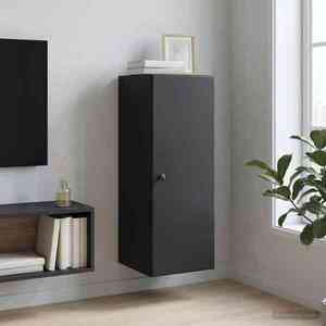 Imagine vidaXL Dulap montat pe perete 33 x 34, 5 x 90 cm Lemn prelucrat Negru