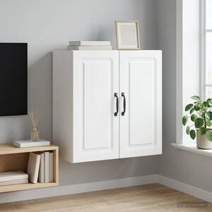Imagine vidaXL Dulap montat pe perete 59 x 31 x 60 cm Lemn prelucrat Alb