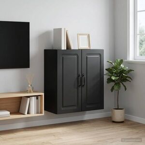 Imagine vidaXL Dulap montat pe perete 59 x 31 x 60 cm Lemn prelucrat Negru