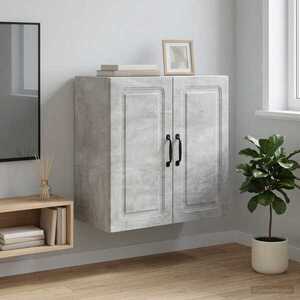 Imagine vidaXL Dulap montat pe perete 59 x 31 x 60 cm Lemn prelucrat Gri Beton