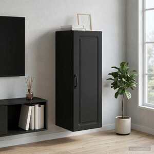 Imagine vidaXL Dulap montat pe perete 33 x 34, 5 x 90 cm Lemn prelucrat Negru