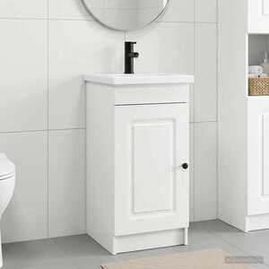 Imagine vidaXL Mobilă de baie cu chiuvetă Alb 42 x 40 x 84, 5 cm Lemn prelucrat