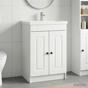 Imagine vidaXL Dulap de baie sub chiuvetă Alb 78, 5 x 37, 5 x 81 cm