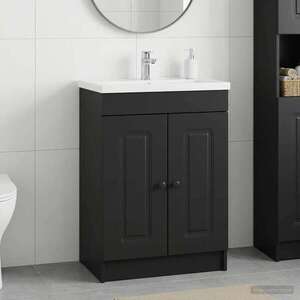 Imagine vidaXL Dulap de baie sub chiuvetă Negru 78, 5 x 37, 5 x 81 cm