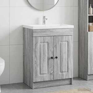 Imagine vidaXL Dulap de baie sub chiuvetă Sonoma gri 78, 5 x 37, 5 x 81 cm