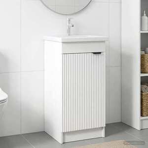 Imagine vidaXL Mobilă de baie cu chiuvetă Alb 42 x 40 x 84, 5 cm Lemn prelucrat