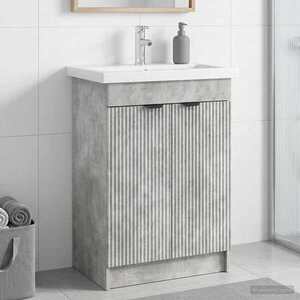 Imagine vidaXL Dulap de baie sub chiuvetă Gri Beton 78, 5 x 37, 5 x 81 cm