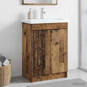 Imagine vidaXL Dulap de baie sub chiuvetă Lemn vechi 78, 5 x 37, 5 x 81 cm