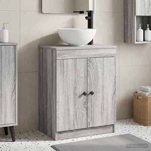 Imagine vidaXL Mobilă de baie cu chiuvetă Sonoma gri 54 x 35 x 83 cm