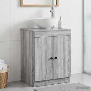 Imagine vidaXL Dulap de Baie Sonoma gri 54 x 41 x 70 cm Lemn prelucrat
