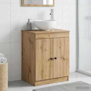Imagine vidaXL Dulap de Baie Stejar Artizanal 54 x 41 x 70 cm Lemn prelucrat