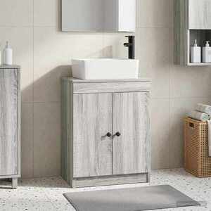 Imagine vidaXL Mobilă de baie cu chiuvetă Sonoma gri 54 x 35 x 83 cm
