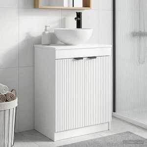 Imagine vidaXL Mobilă de baie cu chiuvetă Alb 54 x 35 x 83 cm Lemn prelucrat