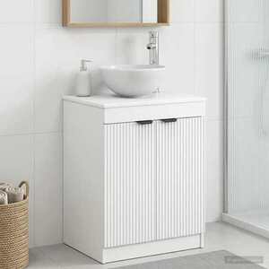 Imagine vidaXL Dulap de Baie Alb 54 x 41 x 70 cm Lemn prelucrat