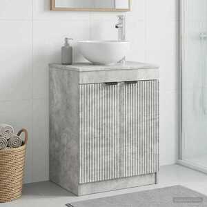 Imagine vidaXL Dulap de Baie Gri Beton 54 x 41 x 70 cm Lemn prelucrat