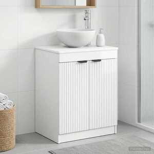 Imagine vidaXL Dulap de Baie Alb foarte lucios 54 x 41 x 70 cm Lemn prelucrat