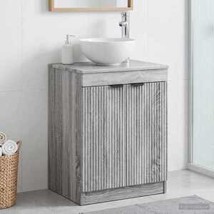 Imagine vidaXL Dulap de Baie Sonoma gri 54 x 41 x 70 cm Lemn prelucrat