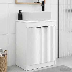 Imagine vidaXL Mobilă de baie cu chiuvetă Alb 54 x 35 x 83 cm Lemn prelucrat
