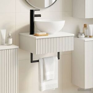 Imagine vidaXL Basin de spălare montat pe perete Alb 40 x 35 x 39 cm