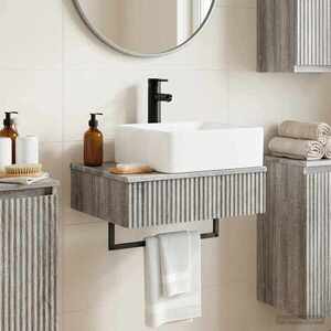 Imagine vidaXL Basin de spălare montat pe perete Sonoma gri 50 x 41 x 39 cm