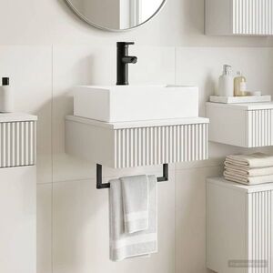 Imagine vidaXL Basin de spălare montat pe perete Alb 40 x 41 x 39 cm