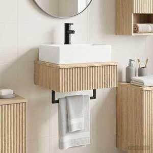 Imagine vidaXL Basin de spălare montat pe perete Stejar Sonoma 40 x 41 x 39 cm