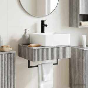 Imagine vidaXL Basin de spălare montat pe perete Sonoma gri 53 x 35 x 39 cm
