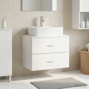 Imagine vidaXL Dulap de baie montat pe perete Alb 62, 5 x 44, 5 x 50 cm