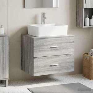 Imagine vidaXL Dulap de baie montat pe perete Sonoma gri 62, 5 x 44, 5 x 50 cm